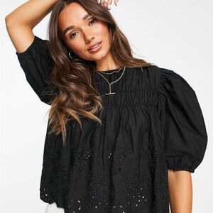 Mango Shirred Blouse
